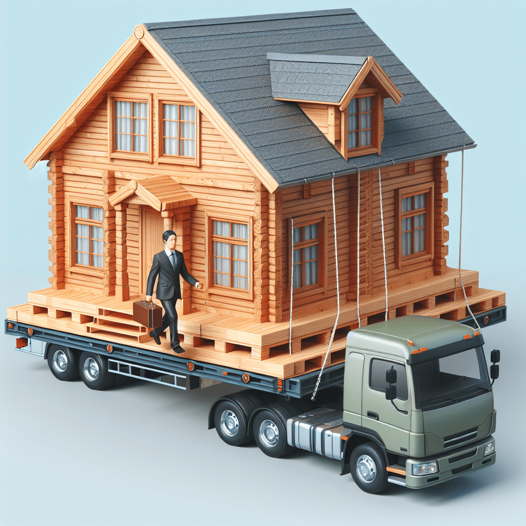transport domu drewnianego w całości