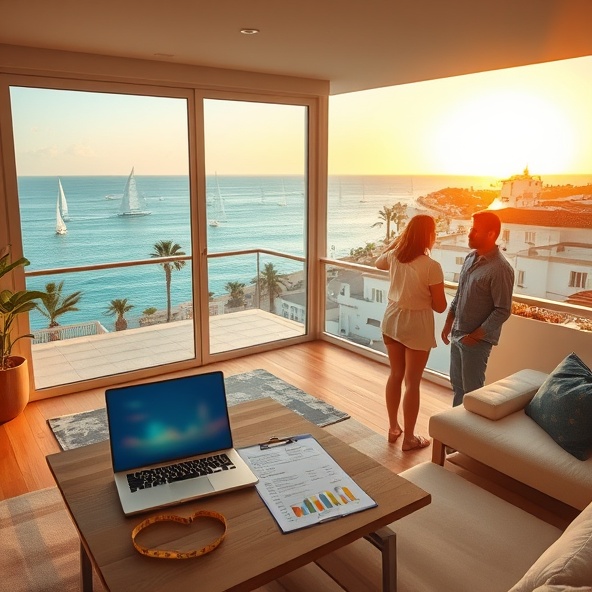 apartament hiszpania z widokiem na morze