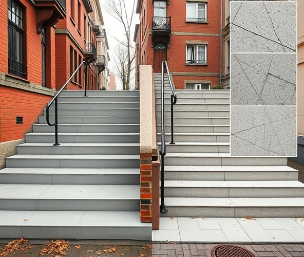 Czy mikrocement w Łodzi na schody zewnętrzne jest trwalszy niż gres?