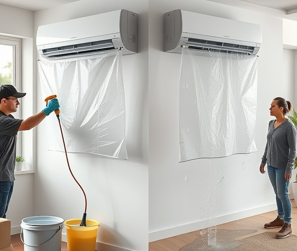 Czy pokrowiec do czyszczenia klimatyzacji eliminuje ryzyko zalania?