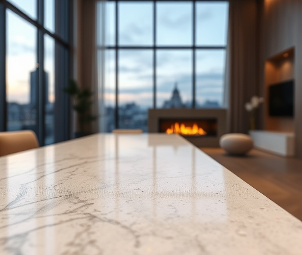 Czy spiek kwarcowy jako obudowa kominka w Warszawie jest trwały?