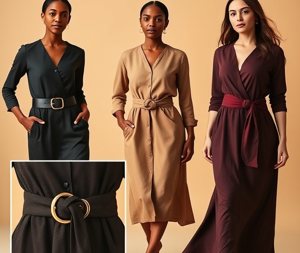 Który szeroki pasek do sukienki najlepiej podkreśla wcięcie w talii?