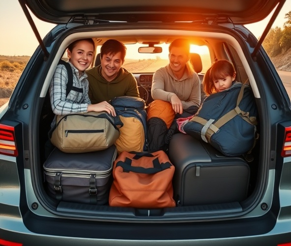 Jakie torby do samochodu Seat zabrać na wyjazd 4-osobowej rodziny?