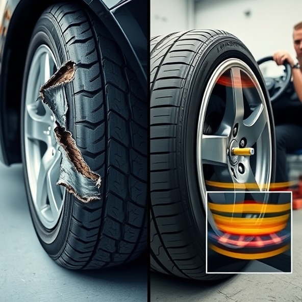 uszkodzona opona objawy