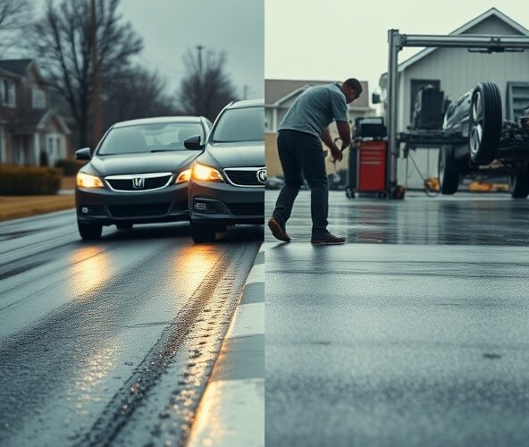 Czy ściąganie auta w prawo przy hamowaniu zniknie po geometrii?