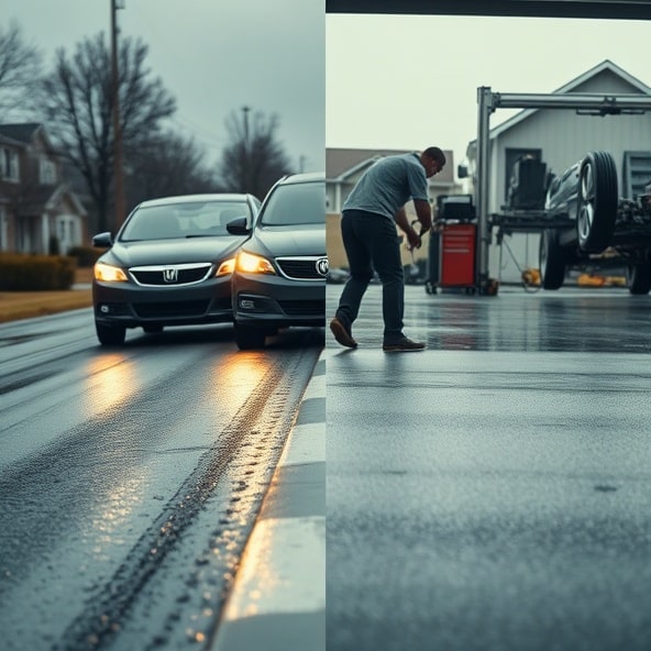 ściąganie auta w prawo