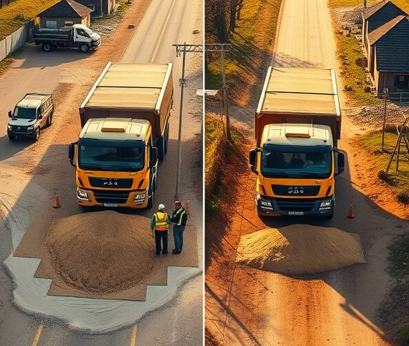 Lepiej zamówić transport piasku w Kołbieli 2 x 6 m3 czy 1 x 12 m3?