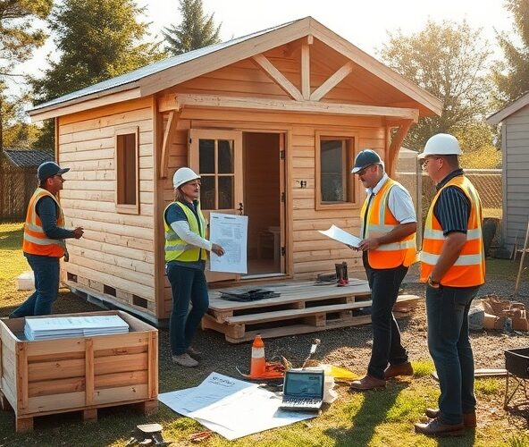 Czy cena gotowego domku drewnianego na działkę 35 m² obejmuje montaż?