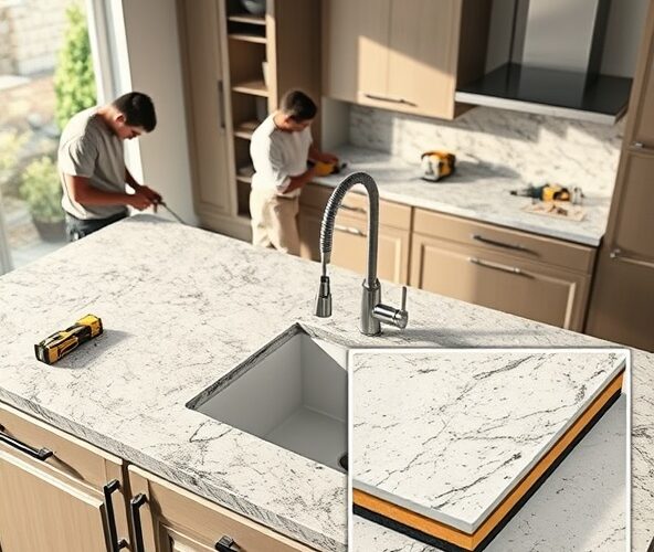 Czy granitowy blat kuchenny 3 cm wytrzyma montaż z wycięciem pod zlew?