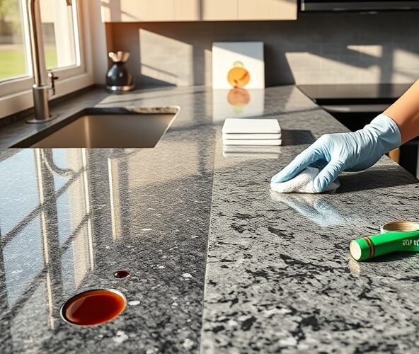 Jak wybrać granitowy blat kuchenny odporny na plamy przy remoncie?