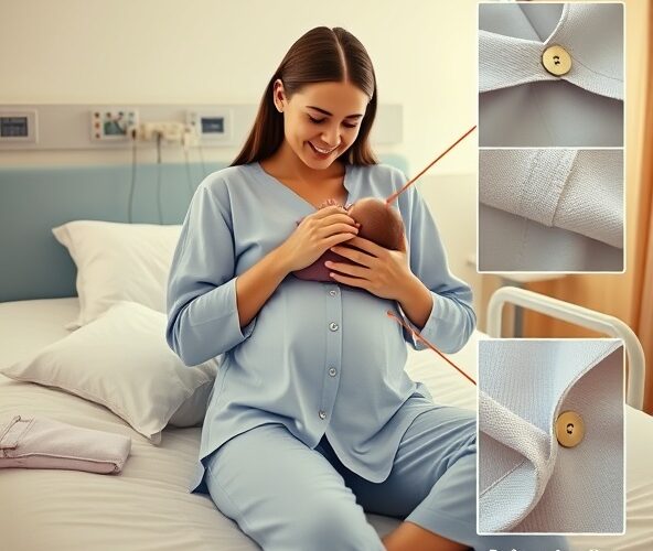 Jaką koszulę do porodu wybrać, by ułatwić karmienie i szybkie badania po cięciu lub porodzie siłami natury?