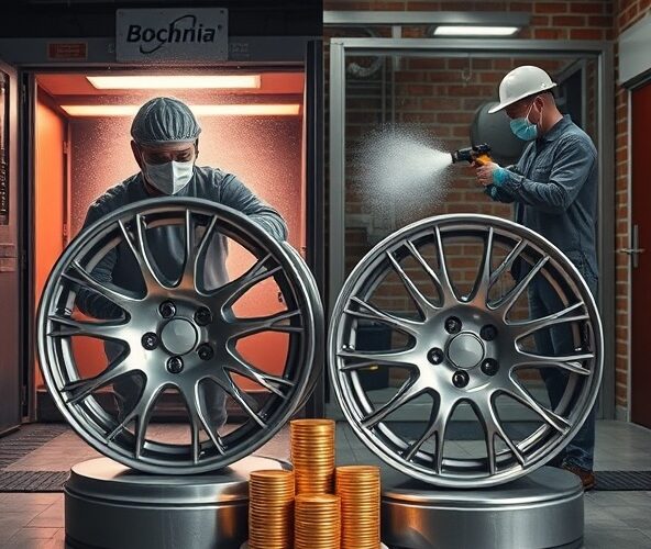 Malowanie felg Bochnia: proszkowe czy natryskowe lepiej podnosi cenę?