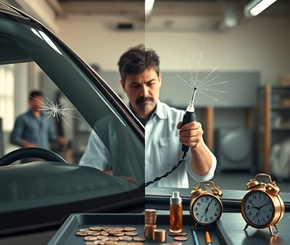 Ile kosztuje naprawa szyb samochodowych po odprysku i jak długo trwa?