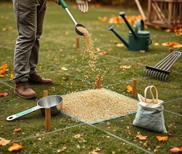 Podsiew traw jesienią siewnikiem ręcznym: jaka dawka na 100 m²?