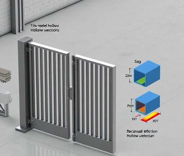 Jakie profile zamknięte wybrać do bramy 3 m, by uniknąć ugięcia?