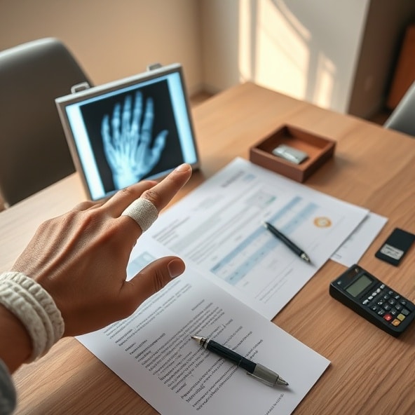 złamanie paliczka palca odszkodowanie