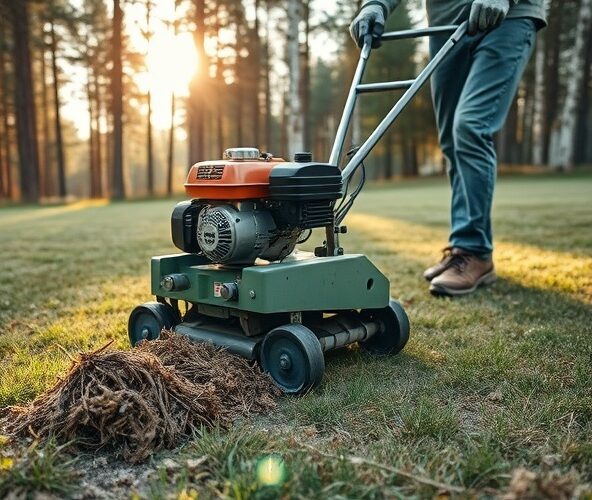 Kiedy wykonać wertykulację trawnika w Podkowie Leśnej, aby najskuteczniej zagęścić darń na piaszczystej glebie?