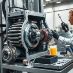 elektryczny podnośnik na listwie zębatej z przekładnią ślimakowa