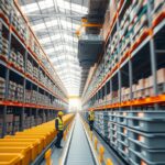 system transportu pojemników magazynowych