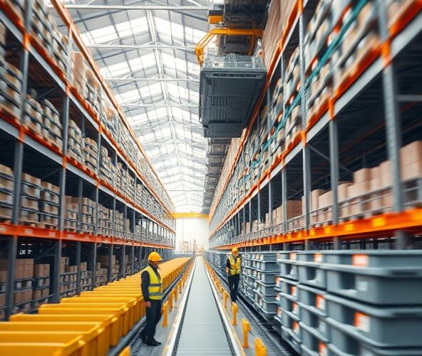 Czy system transportu pojemników magazynowych skróci kompletację?