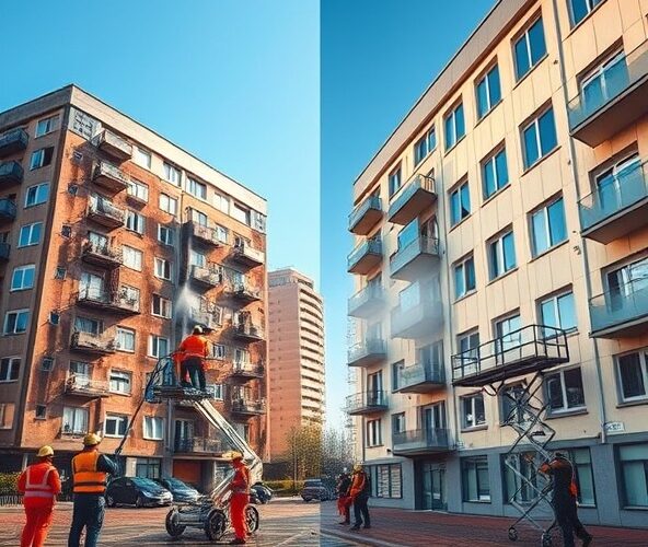 Ile kosztuje czyszczenie elewacji w Katowicach dla bloku i czy warto?