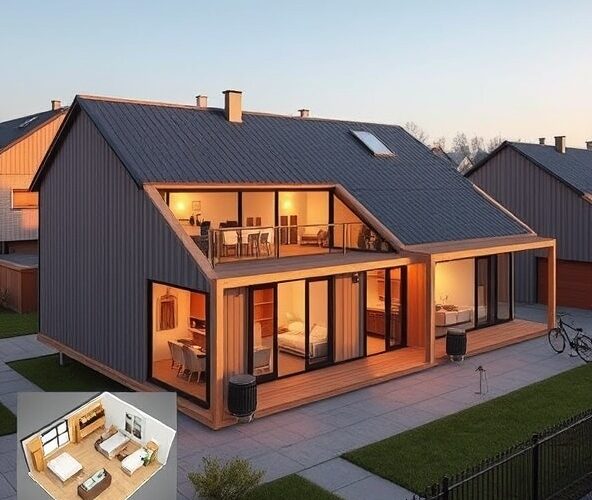 Domy modułowe całoroczne 70m2 dla inwestora: jaki układ pod wynajem?