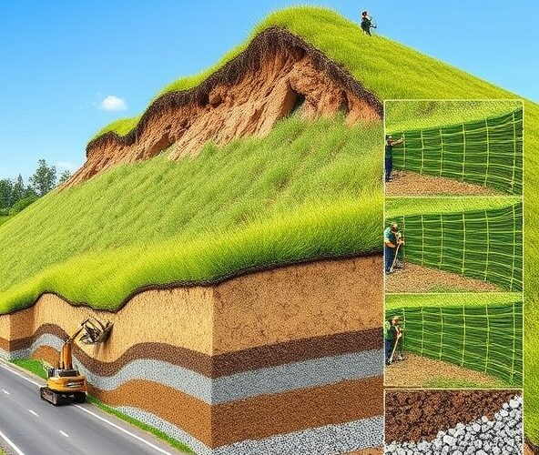 Jaką geosiatkę wybrać do stabilizacji skarpy porośniętej trawą?